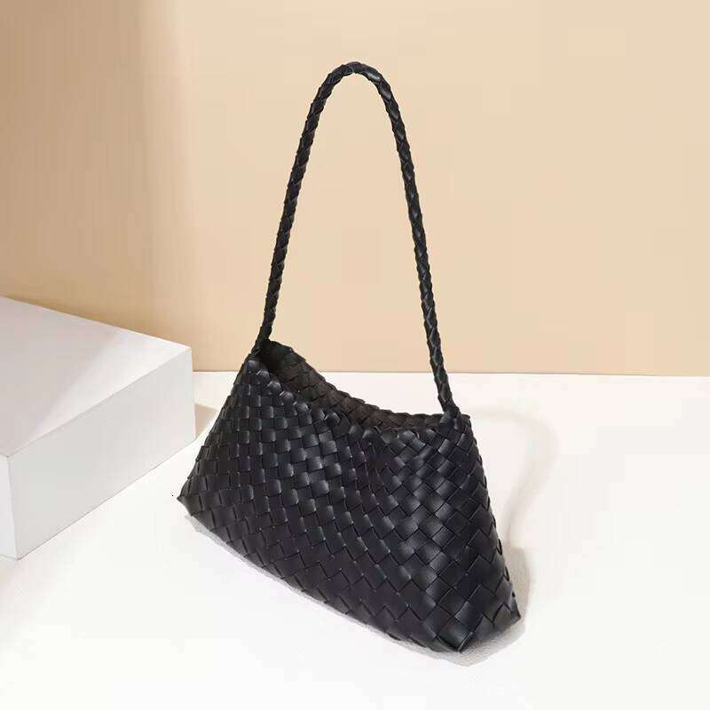 Women's handbag brand 2025 new diagonal French ins style handmade woven shoulder hand-held small square bag