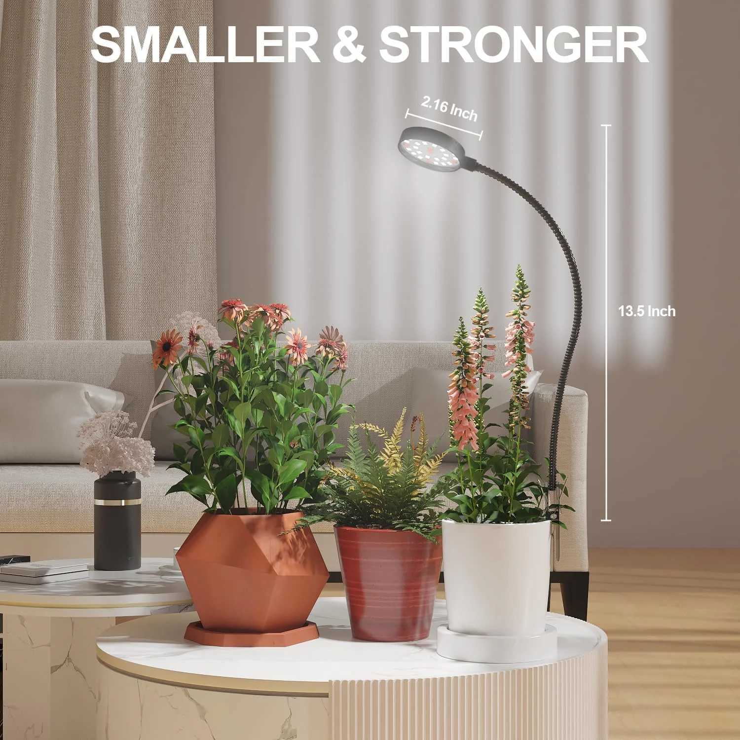 USB LED Grow Light 6000K Full Spectrum Pot Plant Light 5V Gooseneck Clip-on Plant Lamp With Dimmable Auto ON/Off 4/8/12/18HoursXJ250526