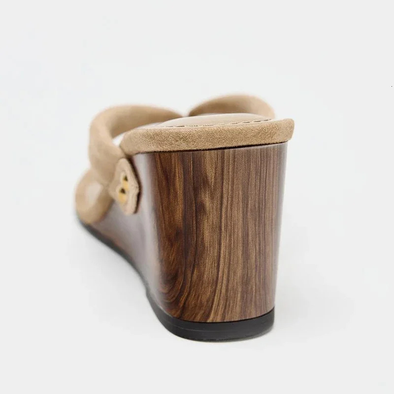 Summer Women Clip Toe Wedges Heel Slippers Comfort Outdoor Street Style Shoes Ladies Leopard Slides Flip Flop 250526