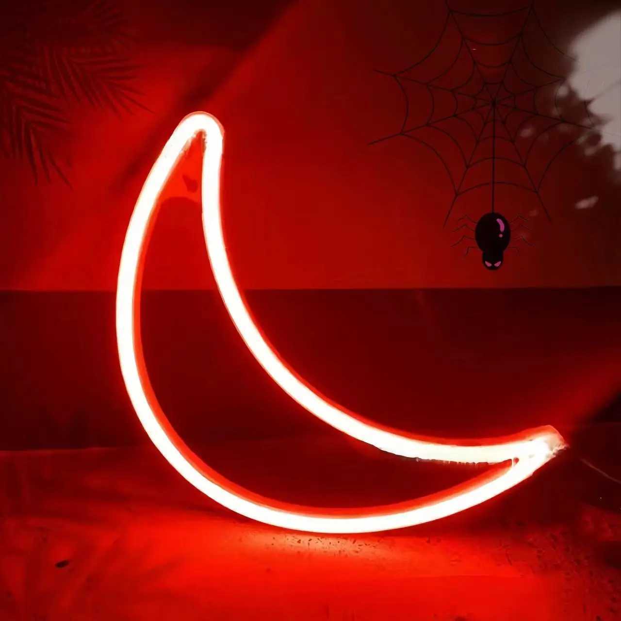 Halloween neon lights USB/battery powered Halloween room party game room bedroom party LED indoor night lights W250526