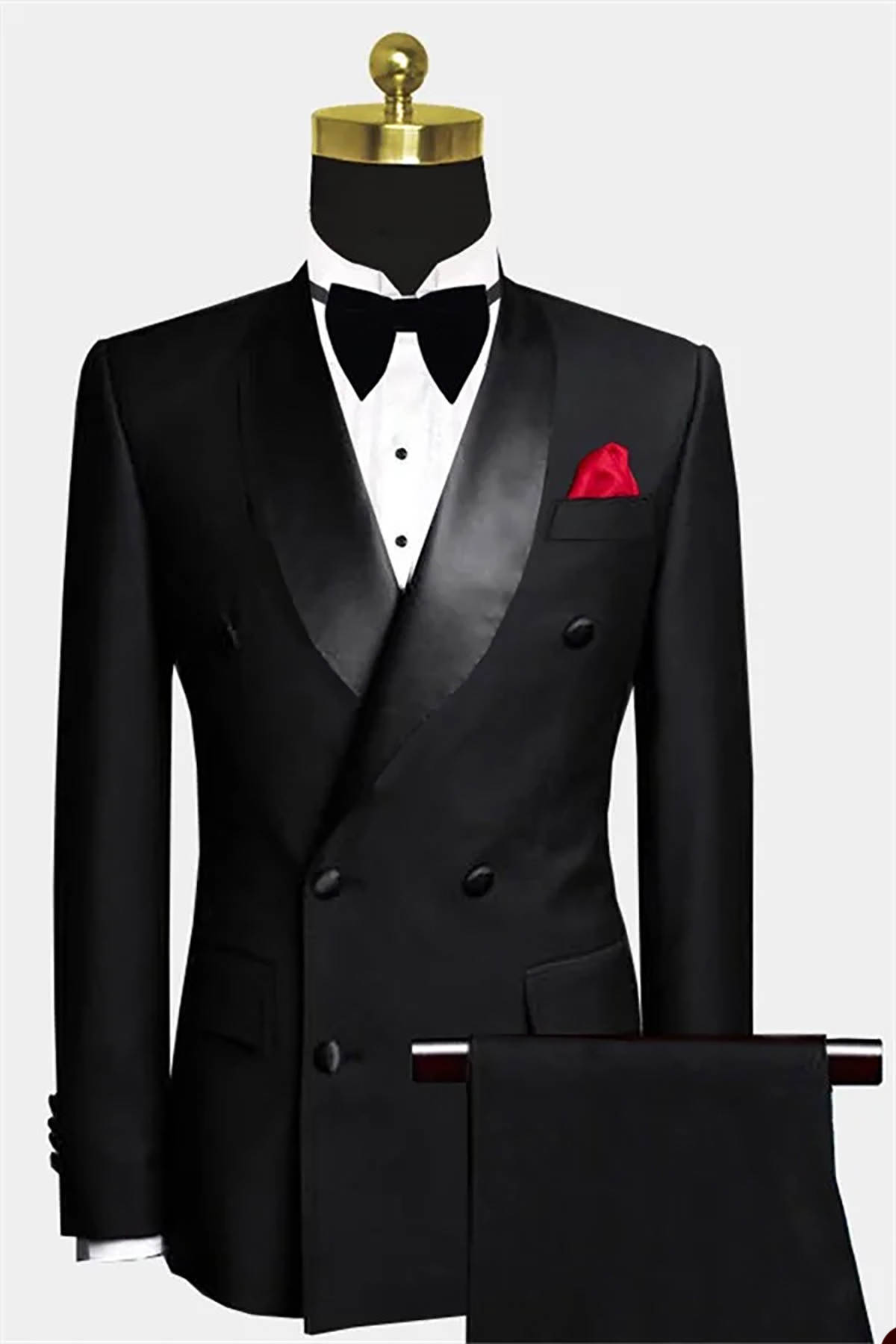 Classic Fit Wedding Tuxedos 2 Piece Set Jacket Pants Shawl Lapel Men Suit Double Breasted Customized Groom Wear Party Suits
