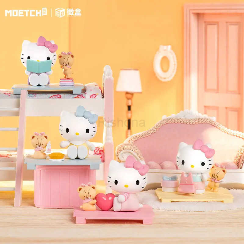 Sanrio Kitty Sweetheart Playmate Series Blind Box Lovely Kitty Cat Collectible Handcrafted Mystery Box Action Figure Ornaments Toy Gift X2505266