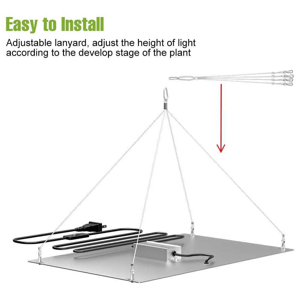 LED Quantum Board Grow Lights Full Spectrum UV IR EU/US Plug Two Modes For Greenhouse Flower Vegetables Plants Cultivation LampXJ250526