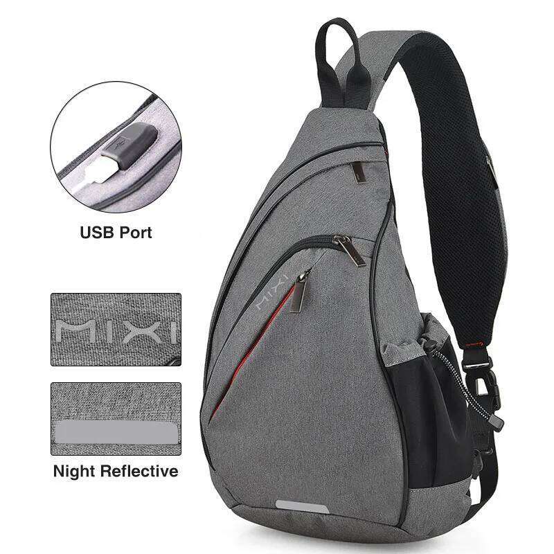 Women's Bags Designer Mixi Men One Shoulder Backpack Women Sling Crossbody USB Boys Cycling Sports Travel Versatile Fashion Bag Student School