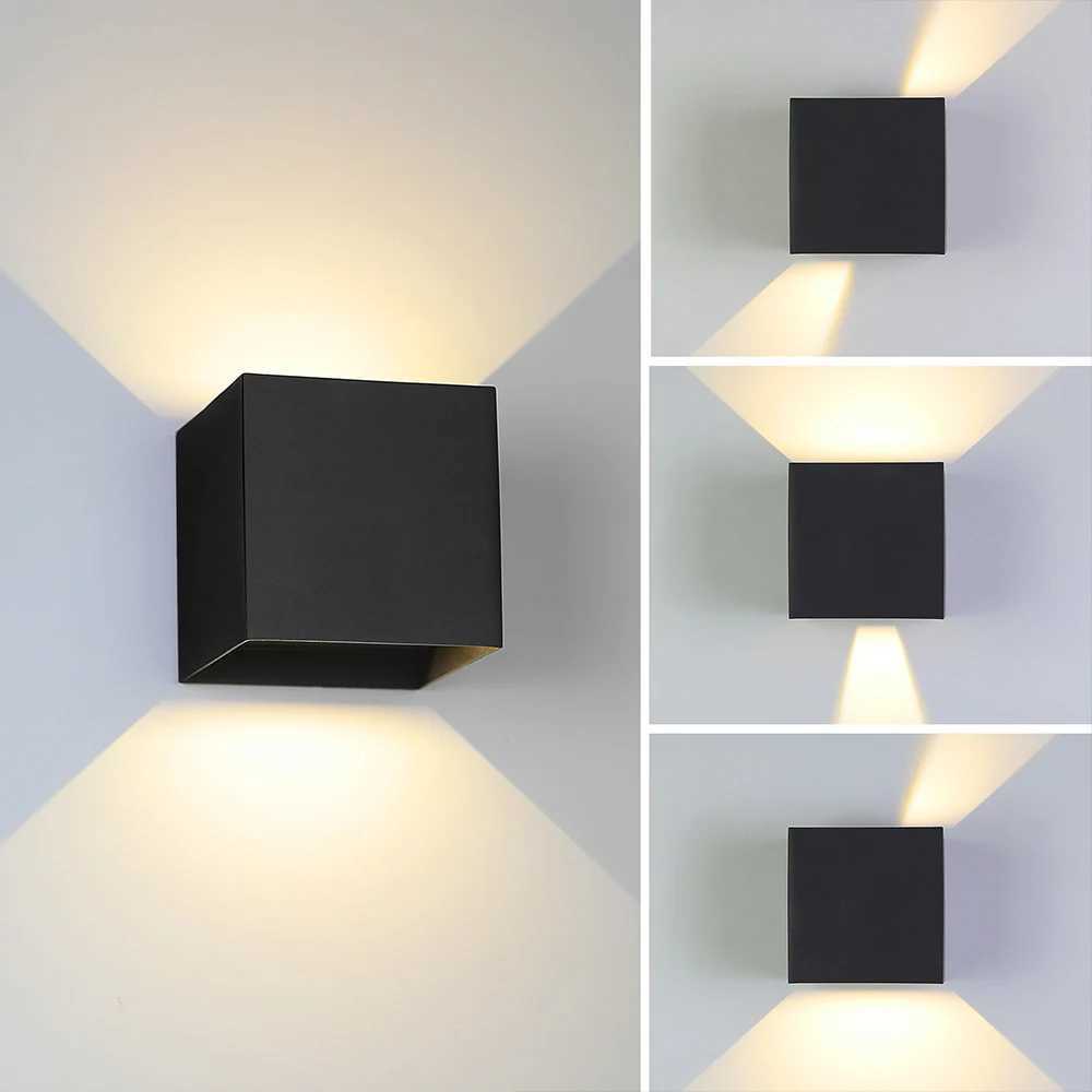 Wall Lights AC180-265V Indoor Wall Light Aluminum Outdoor Waterproof Up Down Garden Wall Lighting For Home Pathway Bedroom LampXJ250526