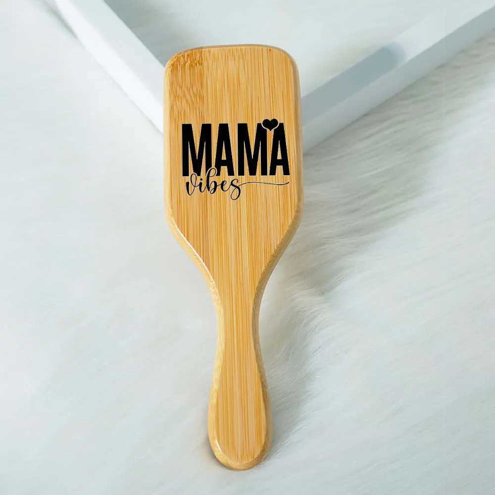Personalized Wooden Hair Brush With 24 Patterns Engraved Massage Brush Anti-tangle Hair Styling Comb Mothers Day Custom Gift R250526