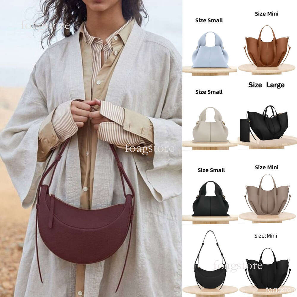 Shoulder Half Moon Smooth Tote Cyme Handbag Fashion Crossbody Bag Mini Designer Purse Textured Leather Hobo Bags Fast Shipping Polenebagslies Leather Bags 7Ef