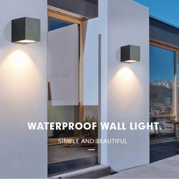 LED Wall Light Outdoor Waterproof IP65 Porch Garden Wall Lamp Indoor Bedroom Bedside Decoration Lighting Lamp AluminiumXJ250526