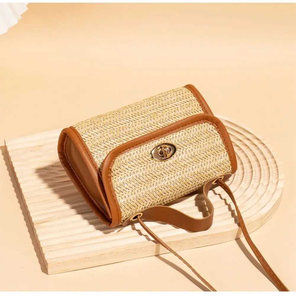 New Womens Woven Bag Messenger Straw Bag Causal Travel Ladies Tote Bag Handbag Square Fashion Satchels Bag XJ2520526