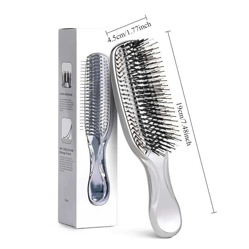 Japanese Premium Head Massager Scalp Brush Hair Massager Shampoo Brush Wet Plastic Detangling Brush Hair Cleaning Comb Rose Gold R250526