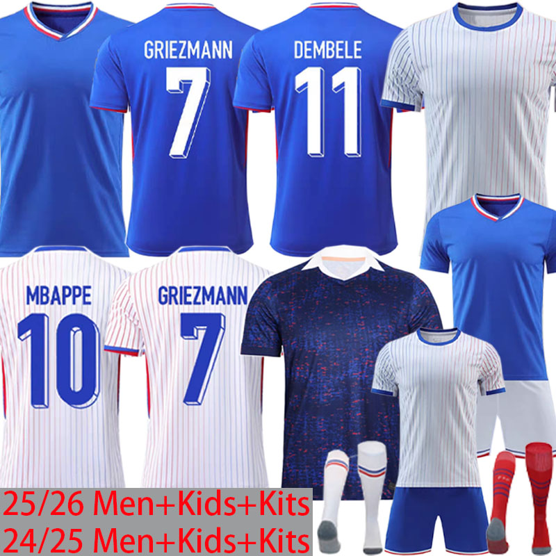 4XL 2025 french soccer jerseys GRIEZMANN GIROUD 24 25 26 MBAPPE TCHOUAMENI DEMBELE M. CAMAVINGA MAIGNAN FOFANA Maillot de foot Maillots Men kids kit Fans Player