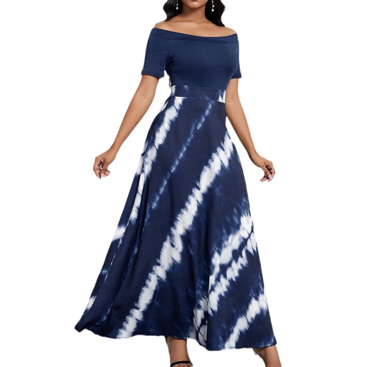 Small niche style design sense spring and summer new elegant one shoulder womens dress