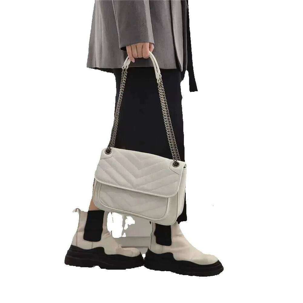 Designer Luxury Designer Luxury Vintage Women Chain Strap Messenger Oil Wax Cow Leather Shoulder Bag Autumn New Office Ladies Work Crossbody Bags Satc