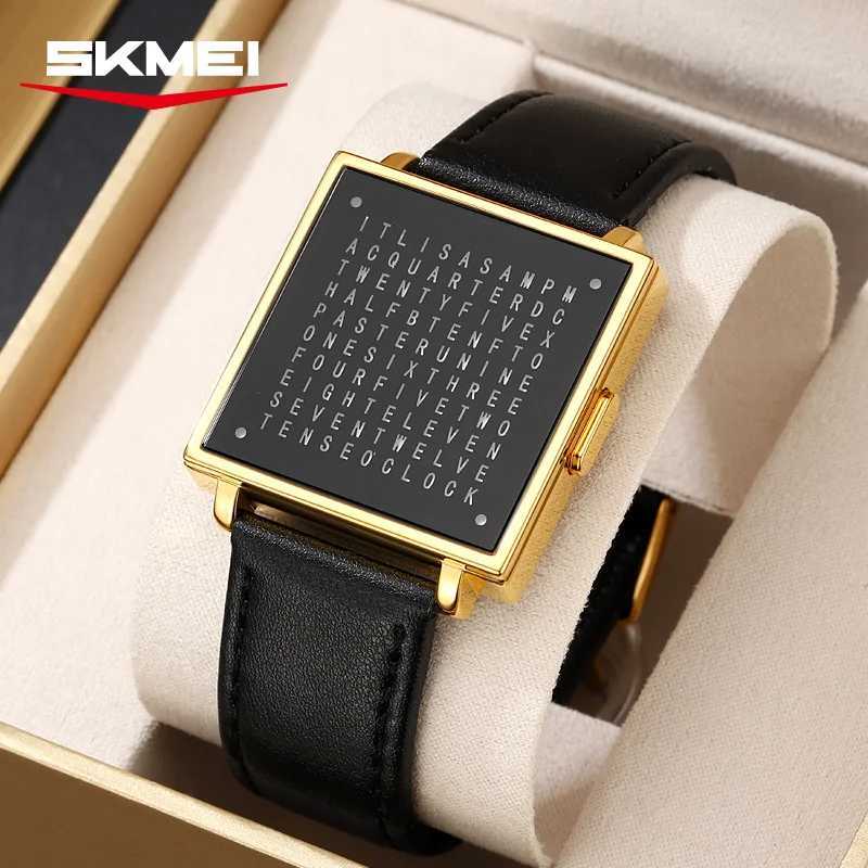 SKMEI 2388 Fashion Electronic Watch Luxury Led Light Digital Wristwatch For Man Date Display Life Waterproof Leather Strap Clock M250526