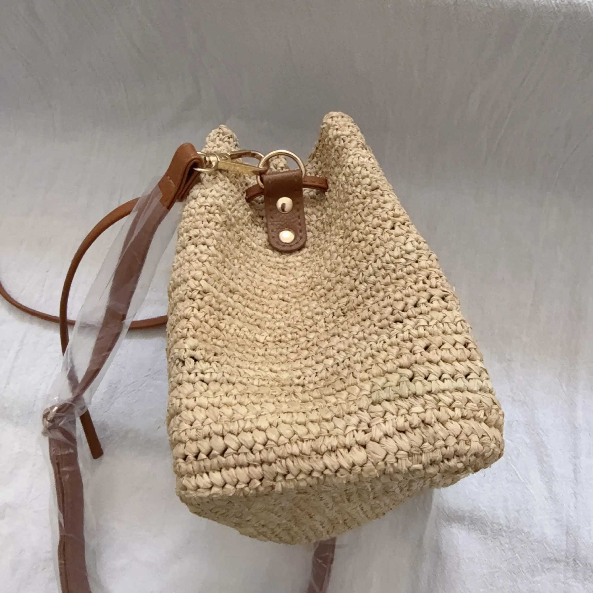 Ladies Summer Straw Lafite Crossbody Bag Women Beach Holiday Shopping Woven Shoulder Handbag Messenger Purses For Women Bags W250524