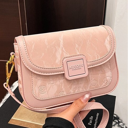 Yuezi Textured Underarm for Women 2025 Summer New Fashion Small Square Simple Versatile Shoulder Crossbody Bag