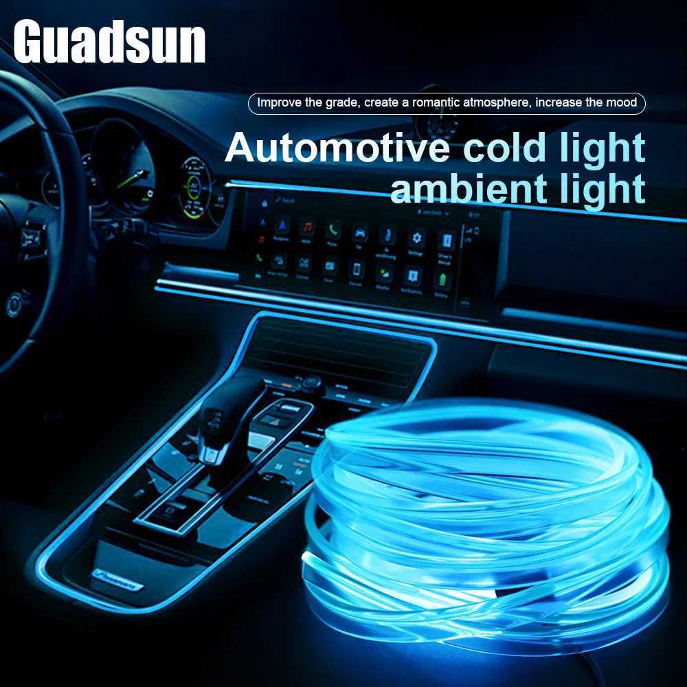 1/2/3/5M Neon LED Strip Light 7 Colors RGB DIY USB Remote Control For Car Interior Atmosphere EL Wiring Flexible LED Lamp 5V/12V W250526