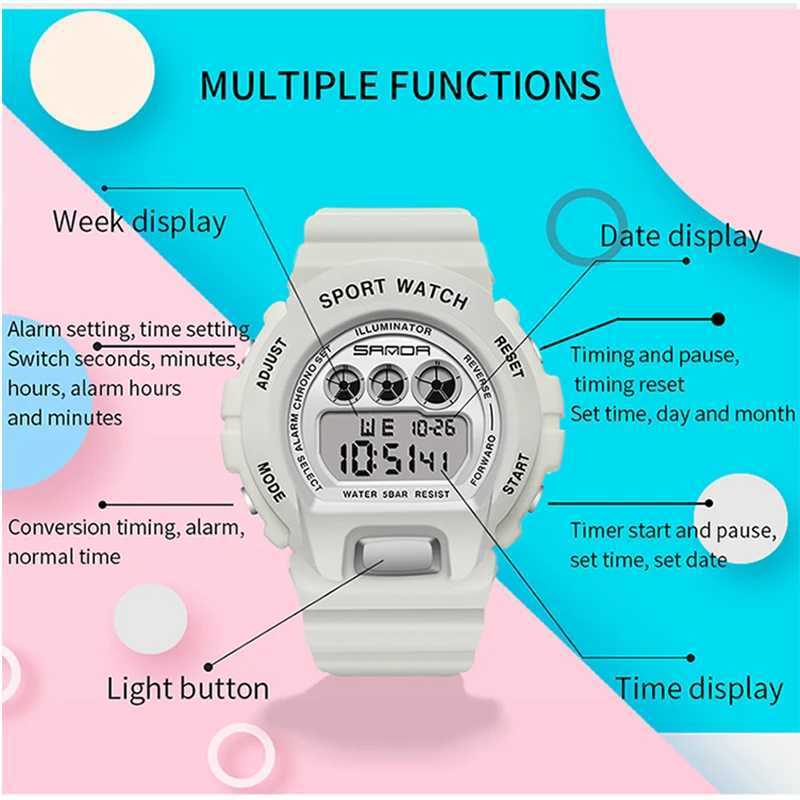 SANDA G Style Sport Electronic Watch Men Military Watches Alarm Clock Ms Unisex Boy Girl Shockproof Waterproof LED Digital Watch M250526