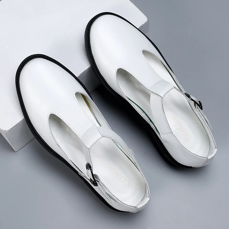 Summer Man Sandals Business Casual Shoes Men Wading Aqua Shoe Classic Leather Outdoor Beach Flats Simple Roman Sneakers 250523BJ - view 5