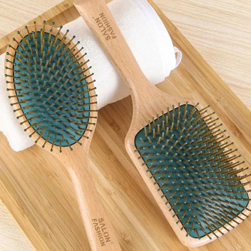 High Quality Wood Comb Professional Healthy Paddle Cushion Hair Loss Massage Brush Hairbrush Comb Scalp Hair Care Healthy Comb R250526