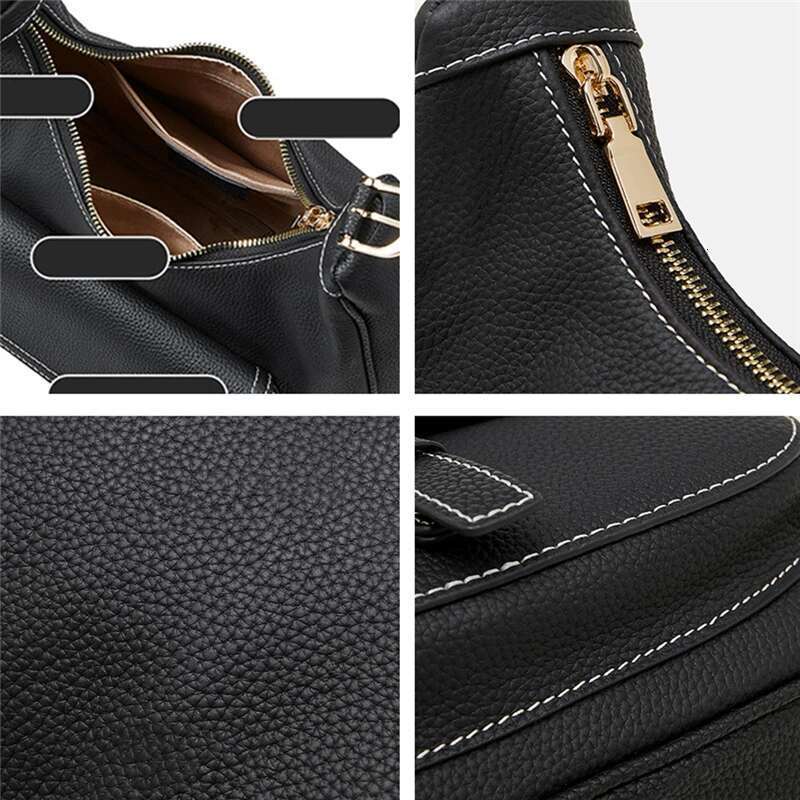 Toptrends Genuine Leather Underarm Shoulder Bags For Women Designer Crossbody Hobos Office Tote Ladies Handbags bag