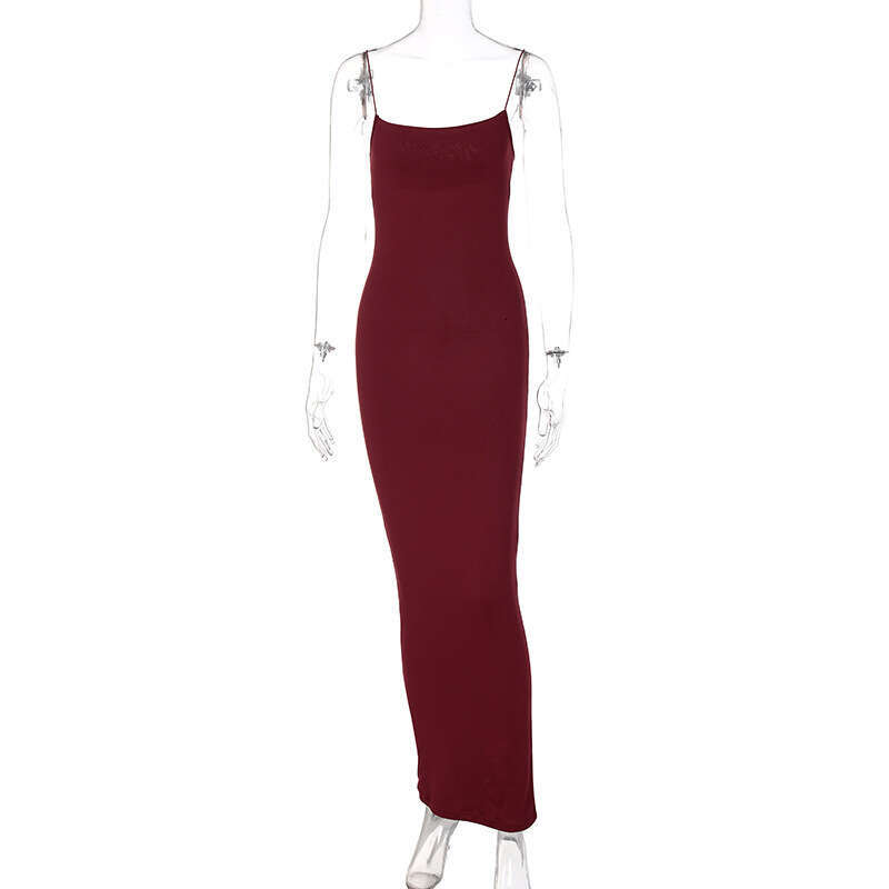 Backless Sexy Dress New Women S Ins Sexy Elegant Strap Long Fashion Slim Fit Dress Versatile Sexy Flowy Dresses