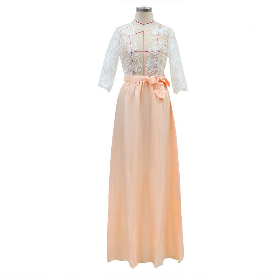 Womens new sardine lace dress wedding bridesmaid dress banquet dress fluffy skirt