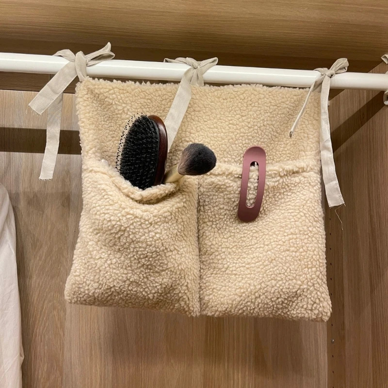 Practical Baby Crib Storage Bag Organizers Bedside for Diapers Small Items 2 Pockets Versatile 250517z