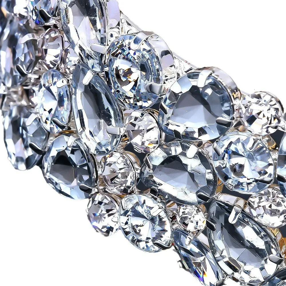 Rhinestone Choker Necklace for Women Exaggerate Prom Jewelry Wedding Bridesmaid Geometric Crystal Collar Accessories 250519