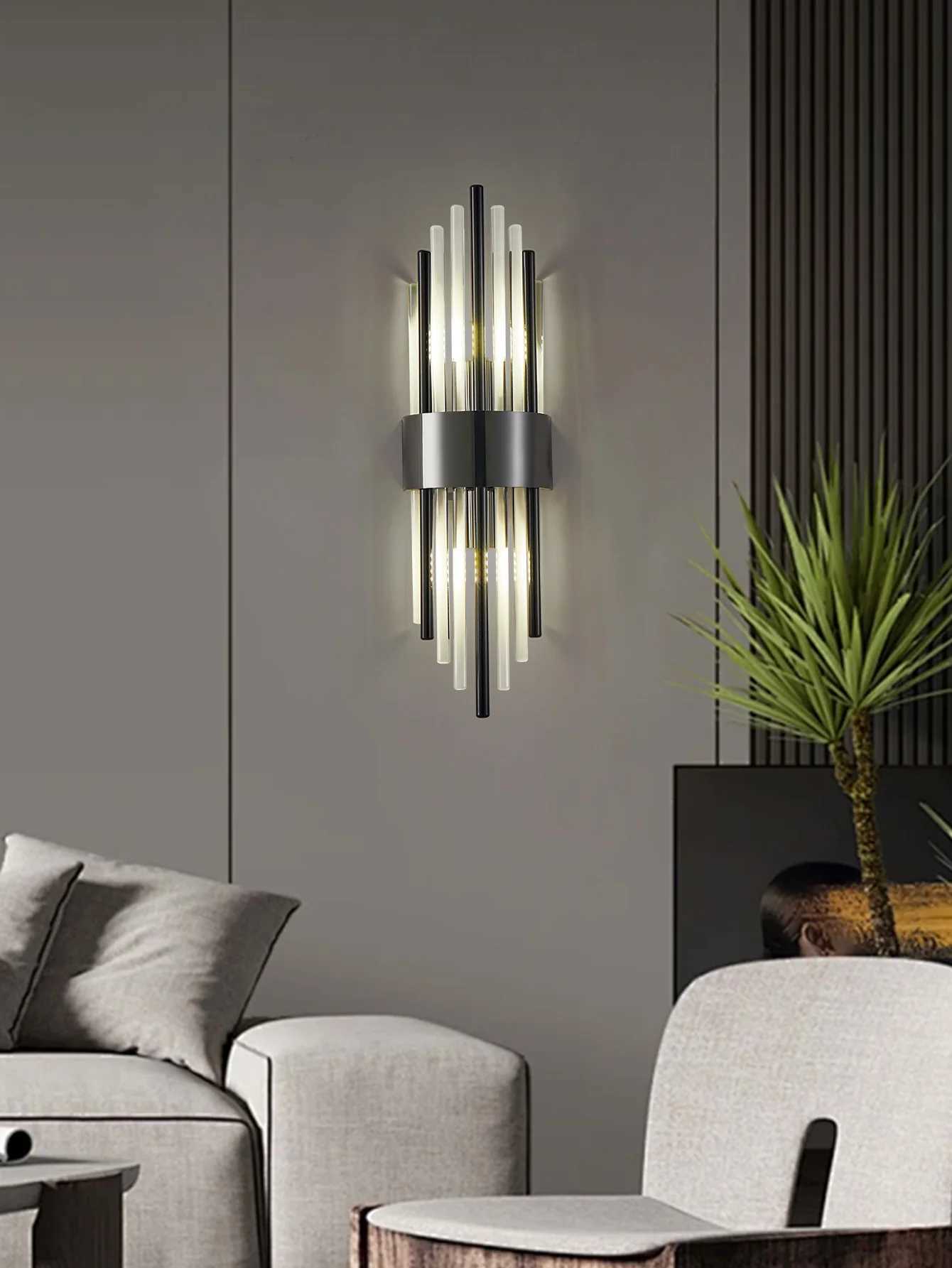 Modern Gold/Black luxury crystals Wall Sconce Lights hotel chandelier Hallways Bedrooms other Home Decor Outdoor indoor night lightXJ250526