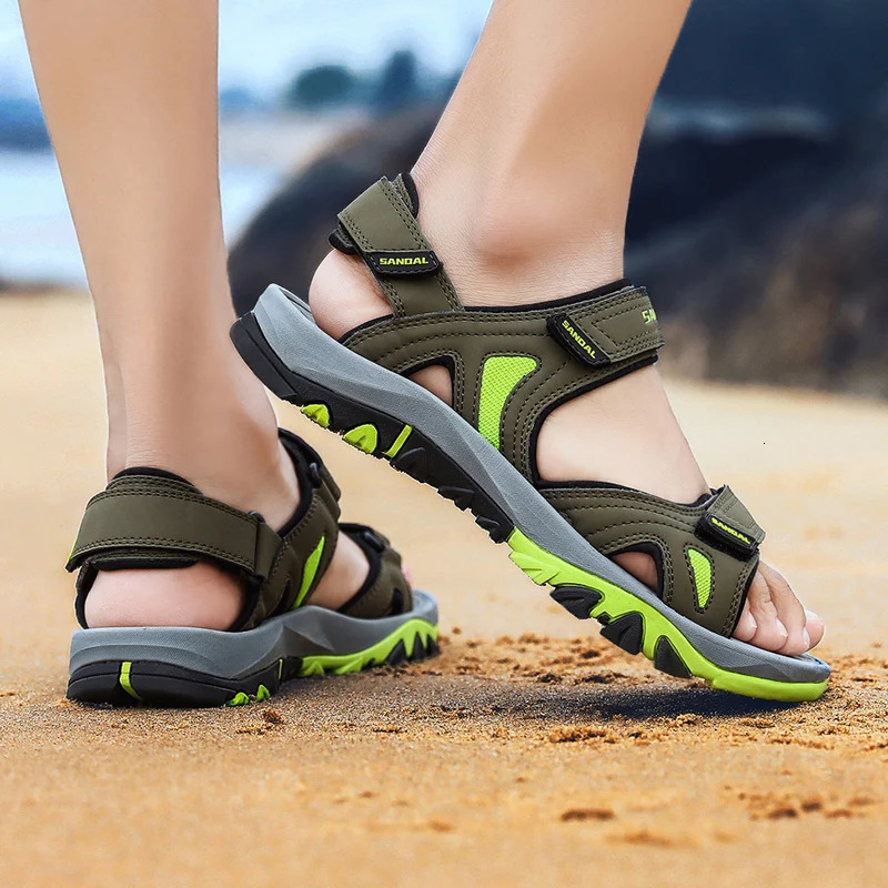 Fashion Mens Summer Sandals Casual Beach Men Hook Loop Flat For Man Wading Outdoor sandale homme 250523BJ - view 4