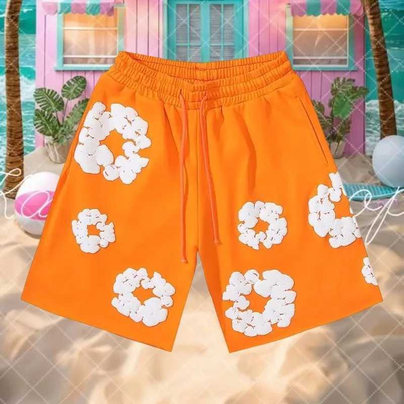 New Summer Mens and Womens Beach Pants Casual Harajuku Y2K American 3D Printed Flower Shorts Holiday Outdoor Fashion ShortsT250526
