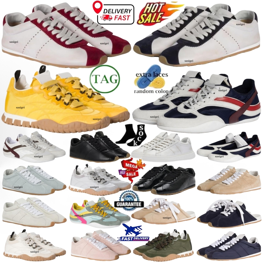 Designer Mordore FW24 Sneakers Shoes Trainers Plume 520 Nappa Mule Gymnasium Ivor Black White Red Blue Pink Mens Womens Shoe Khaki Yellow