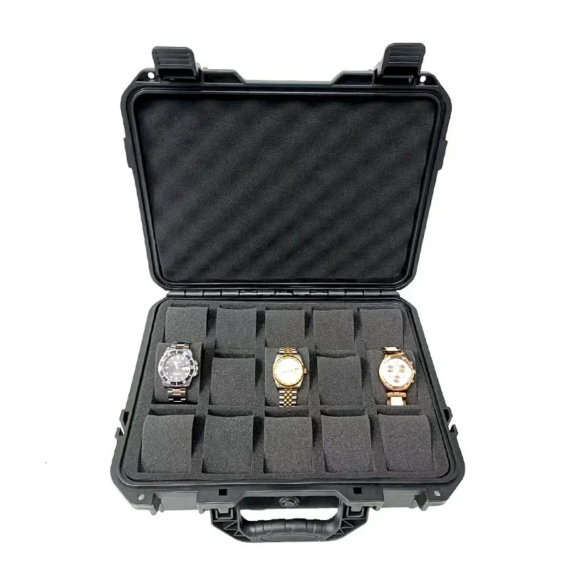 15 Slot Plastic Watch Case Portable Waterproof Watch Case Is Used To Store Watches Tool Box Watch Storage Box Hard Case 250520