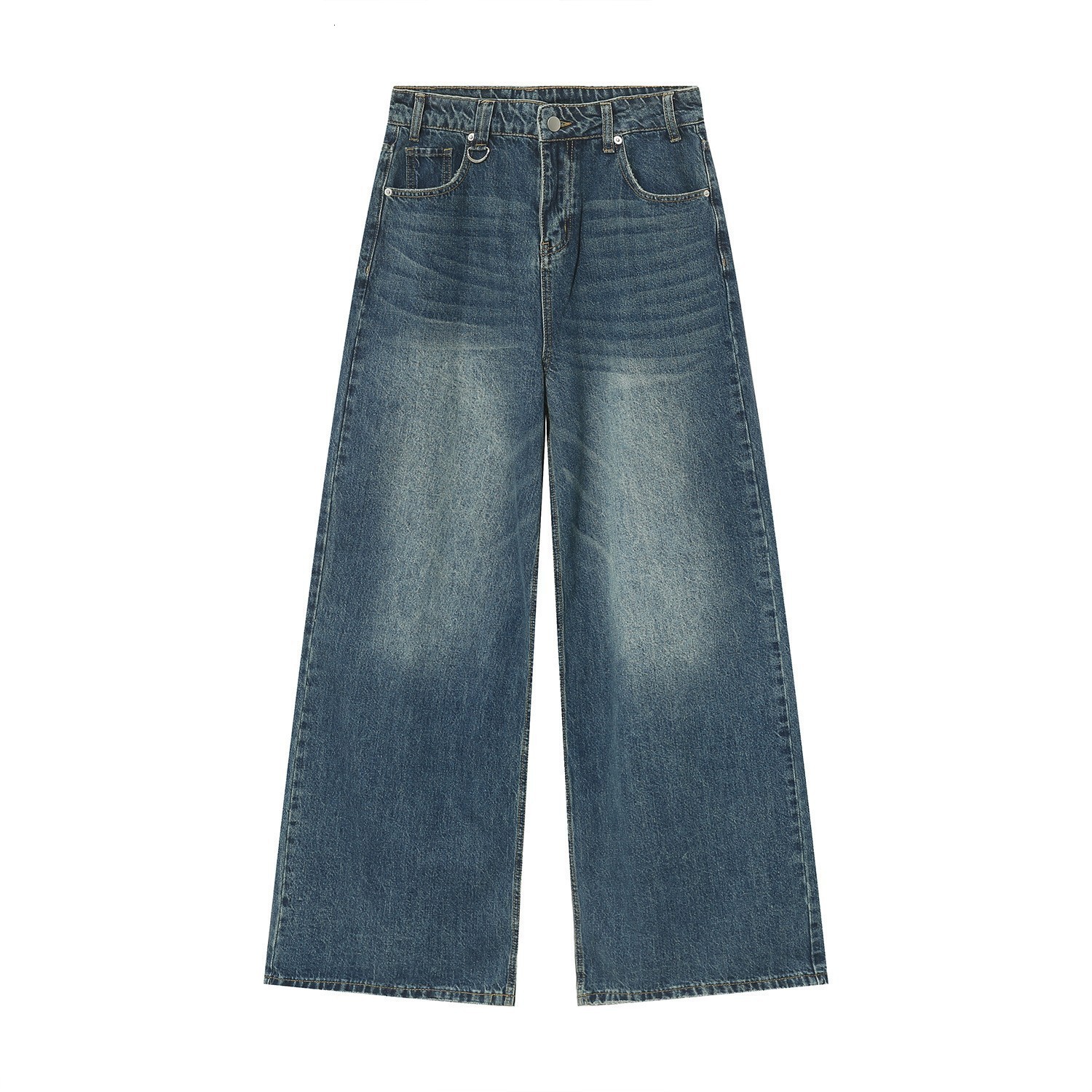 2025 New Mens and Womens Same Style Four Seasons New Product Vintage Loose Wide Leg Floor Dragging Jeans 241113