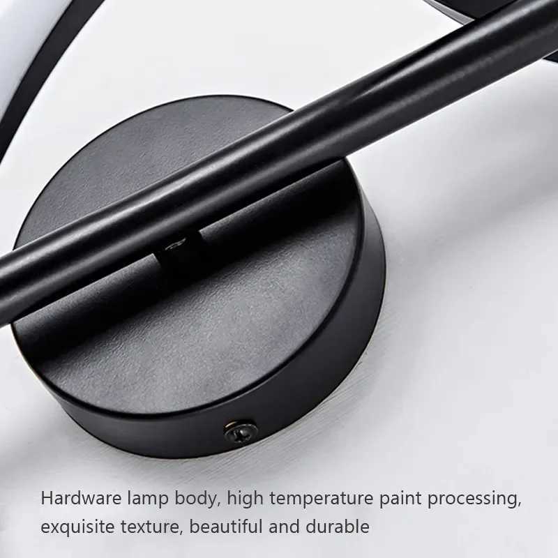 LED Wall Lamp Luxury Black White Gold Wall Decorative Lights For Bedroom Bedside Living Room Corridor Stairs Home Indoor SconcesXJ250526