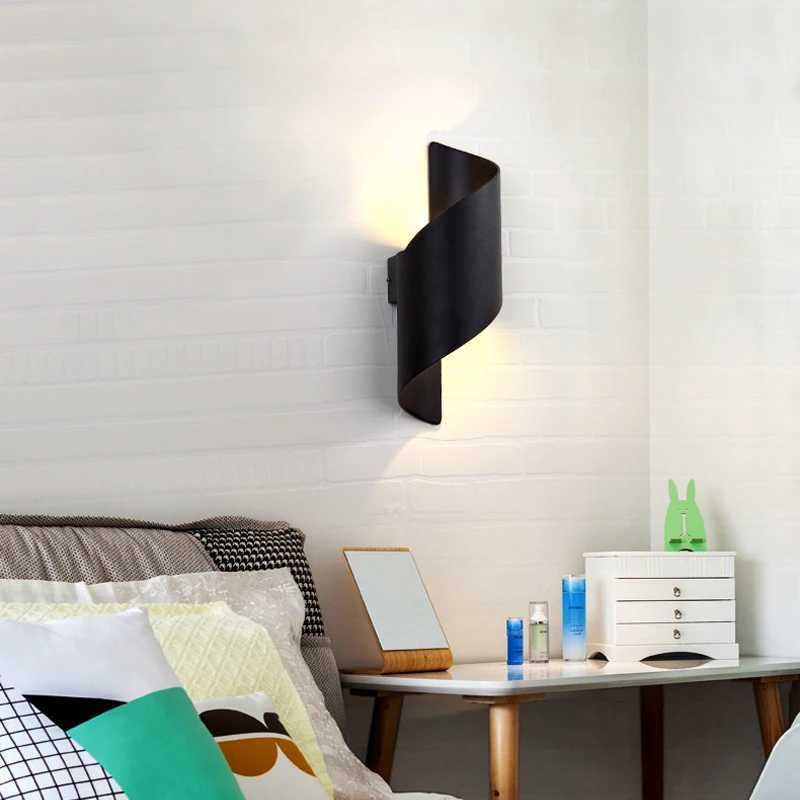 LED Wall Lamp Spiral Design 10W D Mekan Duvar Iklar Modern skandinav Sconce Su Geirmez Lamba Mekan Duvar I Ev DekoruXJ250526
