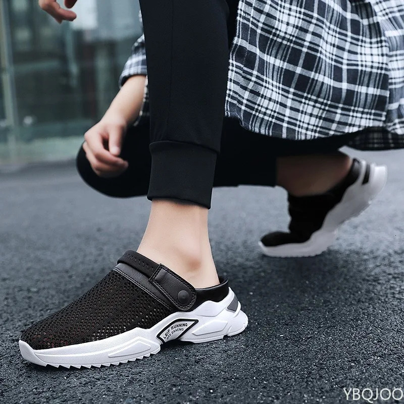 summer Slip on Lightweight Men Sneakers Fashion versatile Platform Sandals Mesh leisure Breathable Beach Slippers 250523BJ - view 5