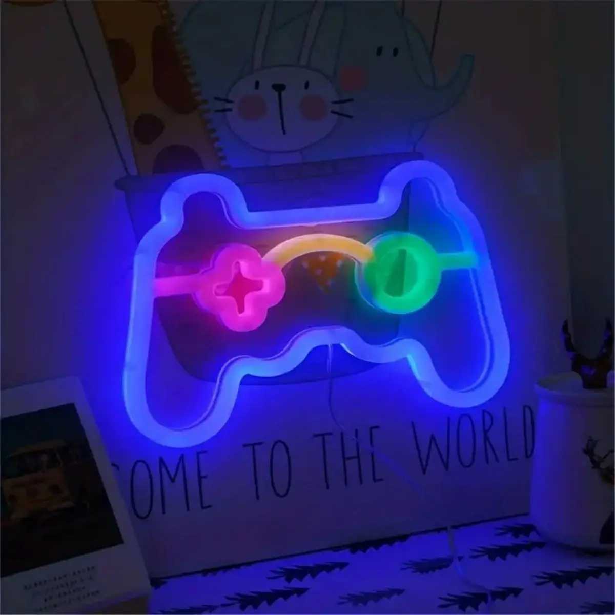 Light Up Your Gaming Room with this 1pc Gamer Neon Sign - Perfect Gift for Teen Boys! W250526