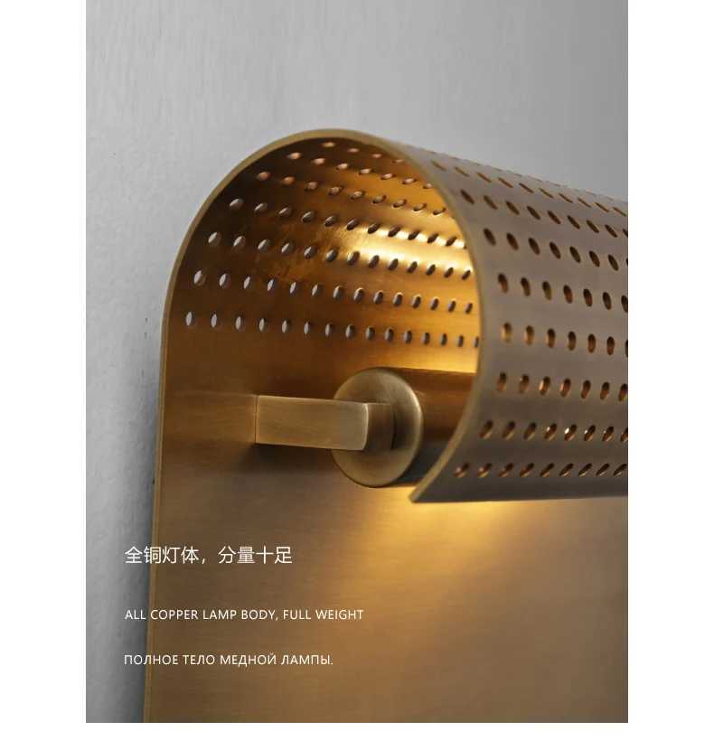 brass Modern Light Luxury Model Room Living Room Bedroom Bedside Background Wall Creative Curling AC110V 220V VC Wall LampXJ250526