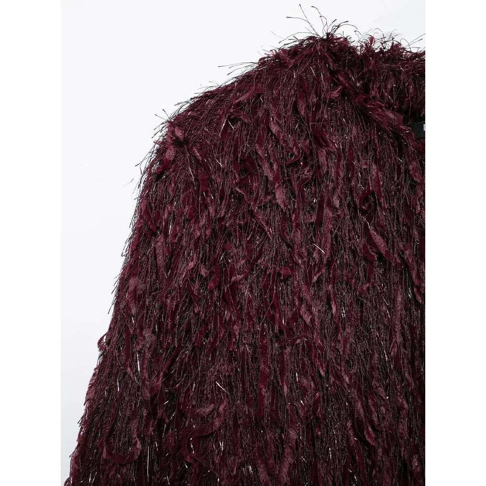 2024 new women's clothing European and American style fashionable simple versatile long-sleeved multi-color fur coat