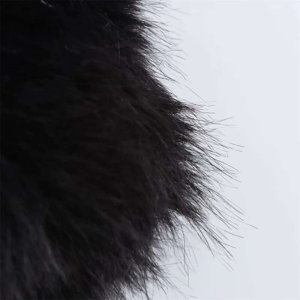 2024 Autumn New Women's Clothing Style Fashionable and Versatile Flip Collar Long Sleeve Artificial Fur Effect Coat