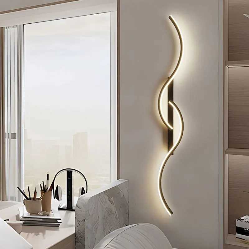 Indoor LED Wall Lights Wall Lamps for Bedroom Bedside Wall Sconces Black Gold White Indoor Lighting for Corridor Aisle BalconyXJ250526
