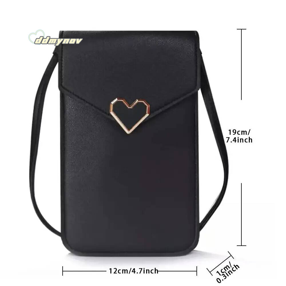 Ladies Touch Screen Cell Phone Purse Smartphone Pu Leather Shoulder Strap Handbag Women Bag Fashion Mobile Wallet 2024 ddmynov