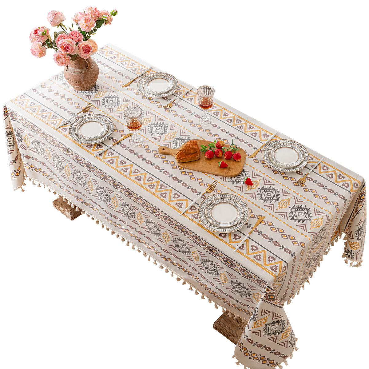 Table cloth waterproof and oil-proof coated table cloth non-slip and dirt-resistant household coffee table cloth cover B9D301