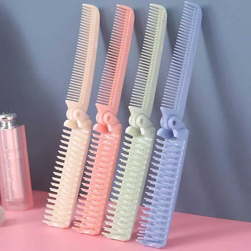 Portable Travel Foldable Hair Comb Brush 4 Colors Massage Hair sComb Beard Comb Hair Styling Tool Hairdressing Styling Tools New R250526