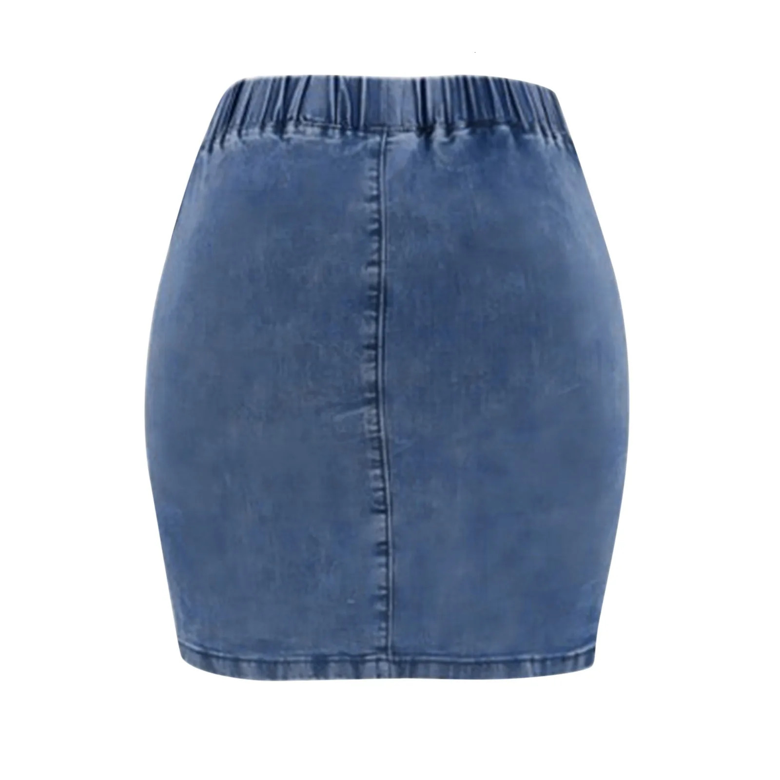 Skirts For Women Plus Size WomenS Skirt Party Denim Tight Hip Fashion Elastic Waist Clothing Trend 2024 250516Z