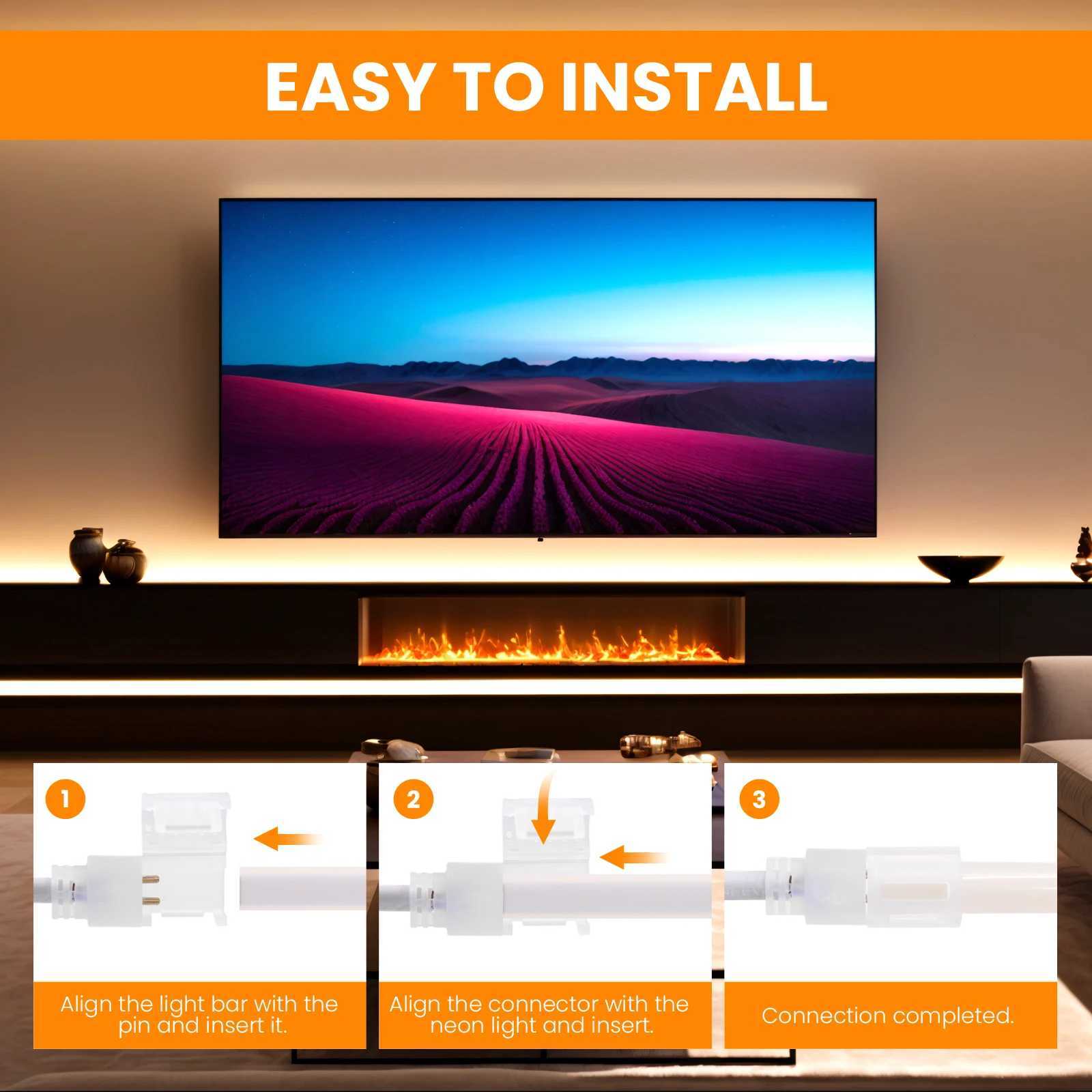 220V COB LED Neon Strip Light 270 Uniform Glow Waterproof 288LEDs/m Flexible Tape with Switch EU Plug for Home Garden Lighting W250526