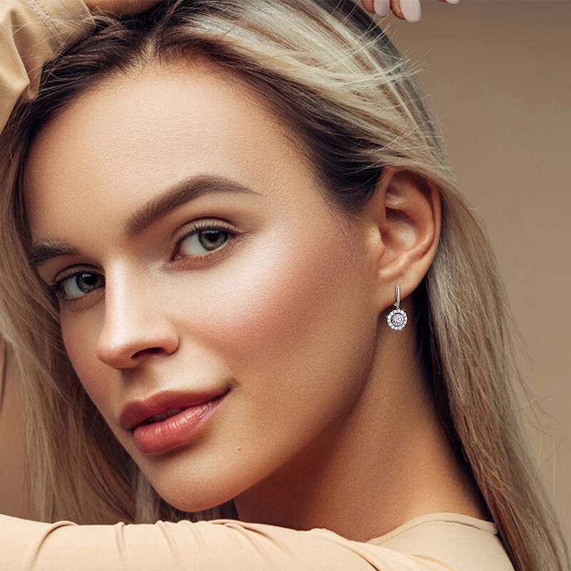 D Color Moissanite Hie Hoop Earring for Women 100% Sterling Sliver Earrings Dainty Wedding Engagement Fine Jewelry Gifts