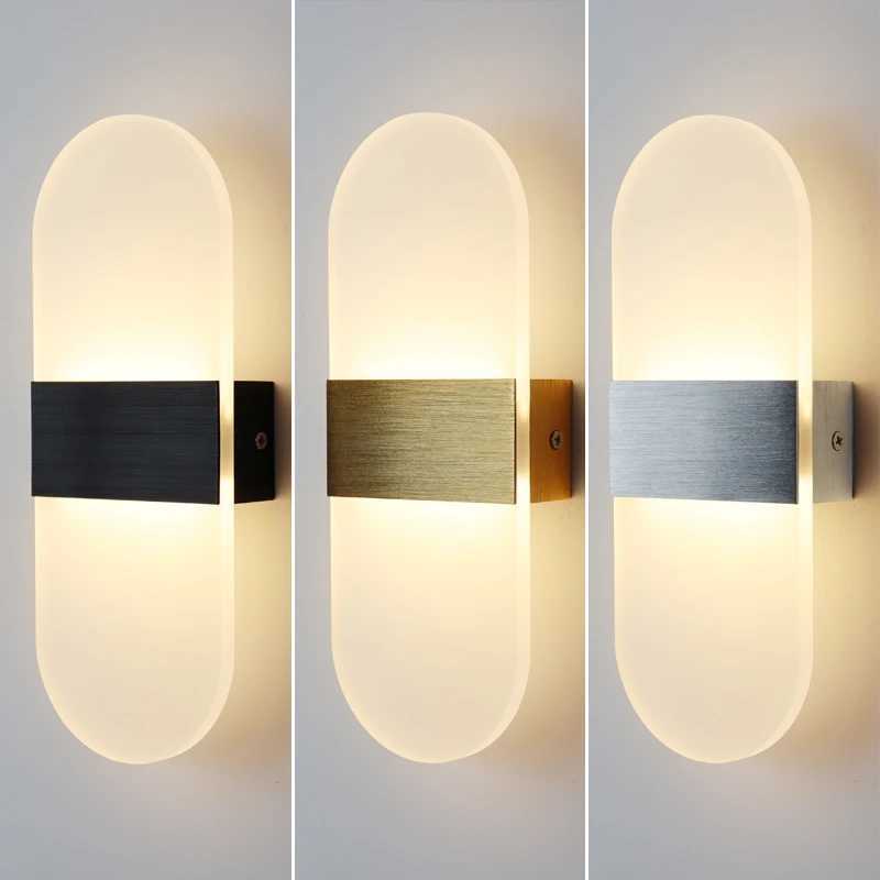 Modern style indoor LED aluminum body matte acrylic hotel corridor bedroom bedside right-angle rounded wall lampXJ250526
